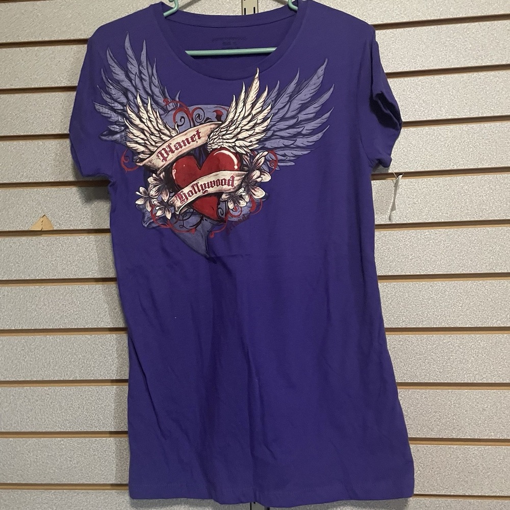 Planet Hollywood NWTS New Women's XL Purple Short Sleeve T Shirt